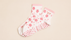 'in bloom' mid-crew grip socks