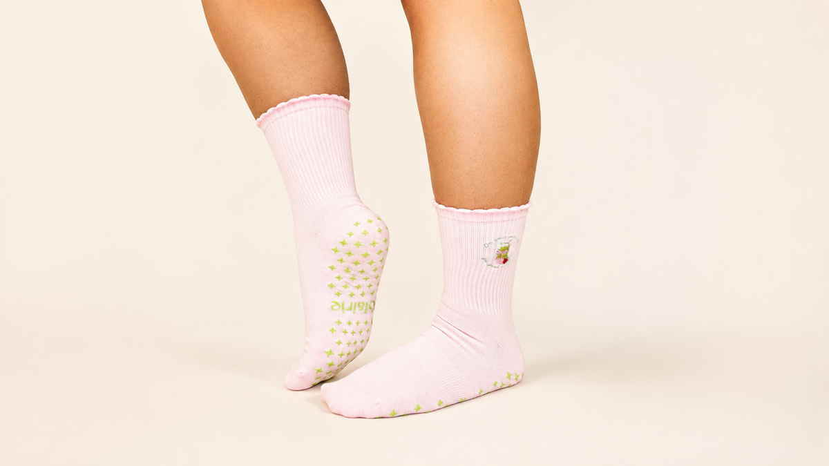 'matcha date' crew grip socks